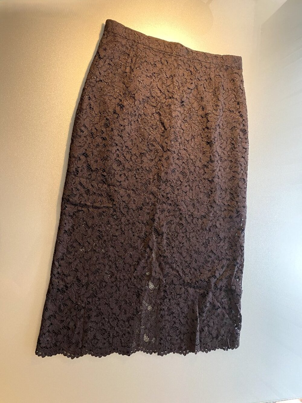 Aritzia Babaton Black Lace Midi Pencil Skirt 1/2 Lined Size 10 Whimsigoth